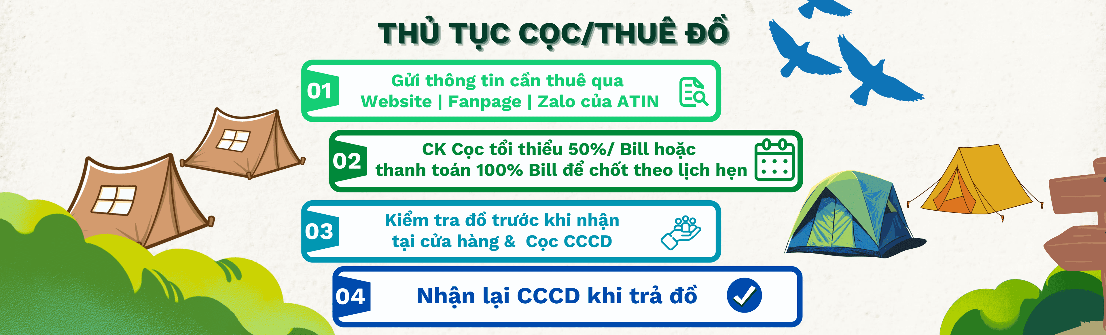 Hướng dẫn quy trình thuê đồ